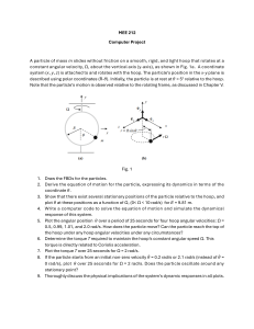 MEE 212 Computer Project: Rotating Hoop Dynamics