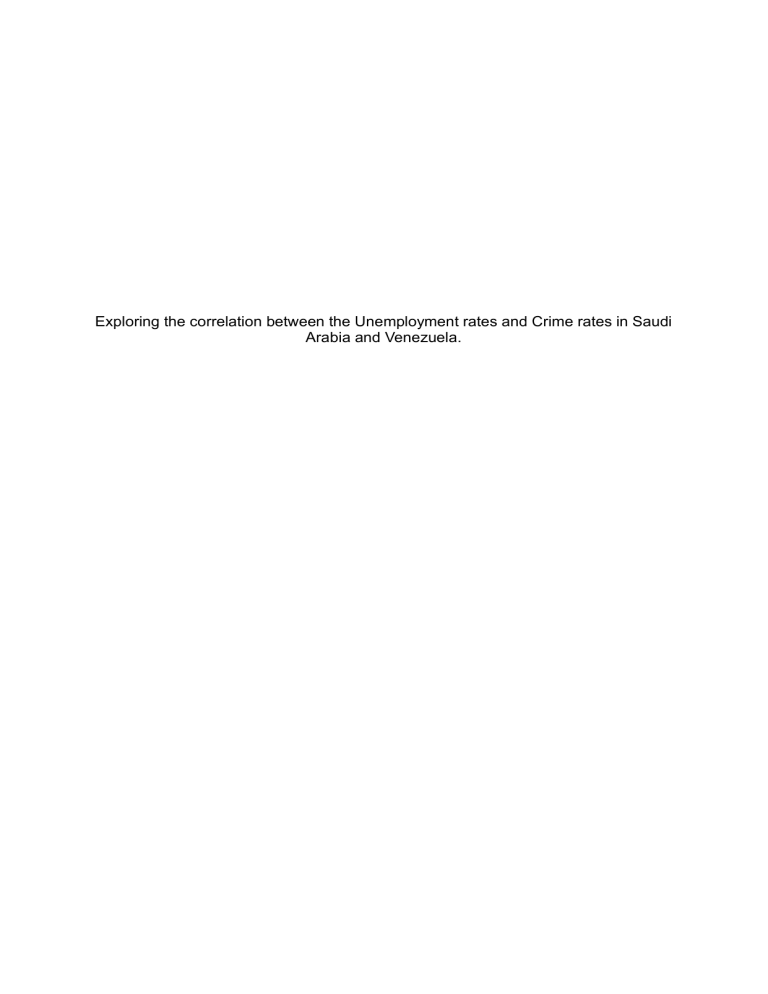 Unemployment and Crime Rates in Saudi Arabia & Venezuela: Correlation ...