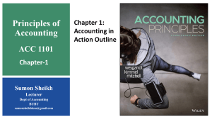 Principles of Accounting Chapter 1 Outline
