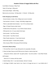 Anabolic Chicken & Veggie Skillet Recipe