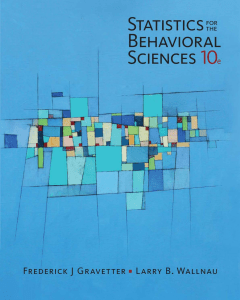 Statistics for the Behavioral Sciences Textbook