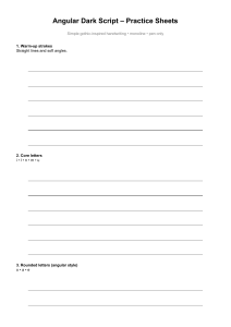 Angular Dark Script Practice Sheets - Gothic Handwriting