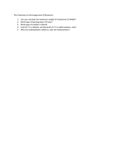 Chemistry of Life Assignment Questions