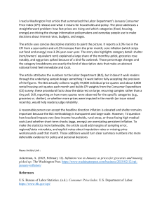 Inflation Article Review: CPI Data Analysis