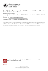 Magic, Shōjo, and Metamorphosis: Magical Girl Anime and Gender Identities