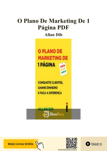 O Plano De Marketing De 1 P&aacute;gina Resumo