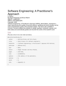 Software Engineering: Data Science for Software Engineers Appendix