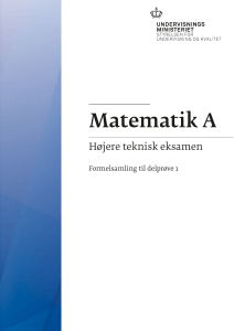 Matematik A Formelsamling til htx-eksamen
