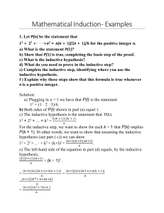 Mathematical Induction Examples and Proofs