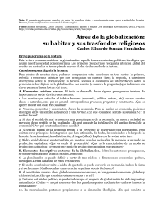 Aires de la globalizaci&oacute;n: su habitar y sus trasfondos religiosos