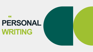 Personal Writing: Diary & Blog Conventions | Cambridge English