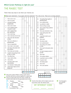 RIASEC Career Interest Test: Find Your Pathway