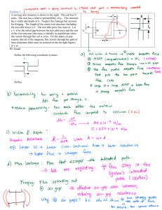 Reluctance Problem Magnetic Circuits Assignment: MMF, Flux, Reluctance Problems
