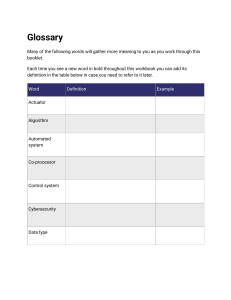 Robotics & Automation Glossary Terms