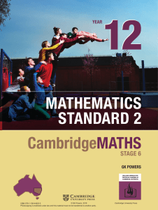 CambridgeMATHS Mathematics Standard 2 Year 12 Textbook
