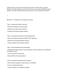 4-Week FAR Study Plan (CPA Exam)