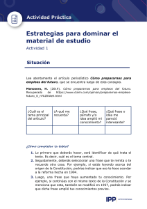 Actividad Pr&aacute;ctica Estrategias de Estudio