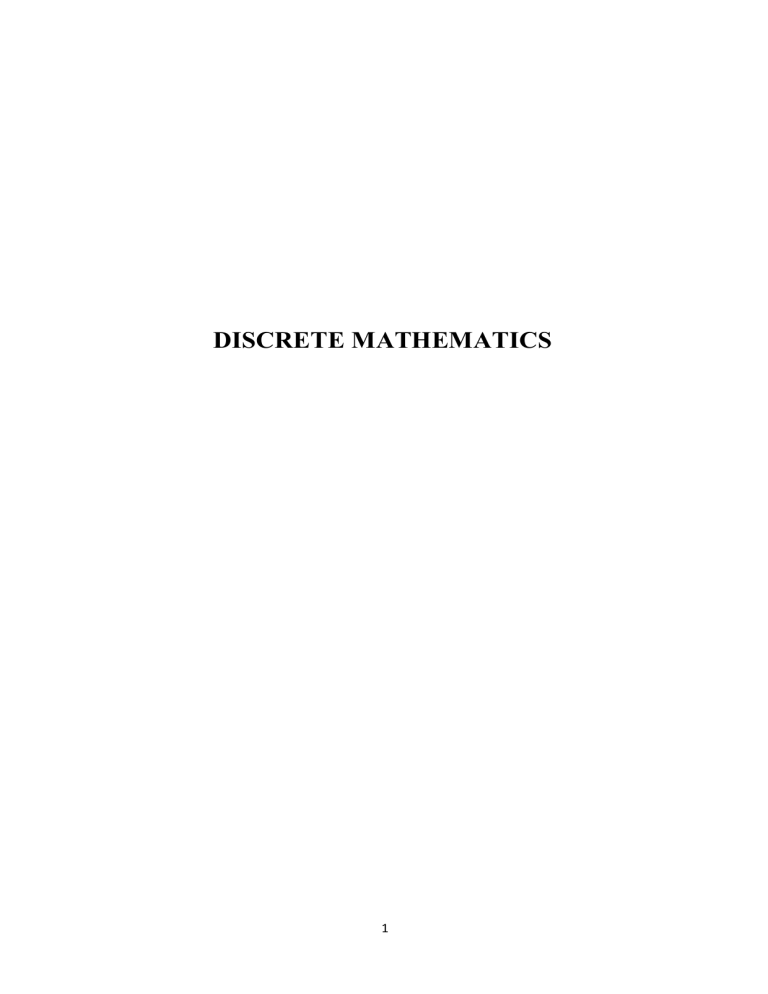 Discrete Mathematics Syllabus: Units & Topics
