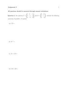 Assignment 2: Matrix Operations & Linear Systems
