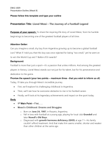 Lionel Messi Presentation Outline: Journey of a Football Legend