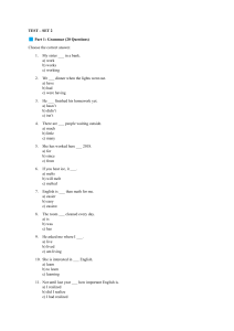 English Grammar Test Set 2 (20 Questions)