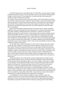 Sports in Schools: Benefits and Balance