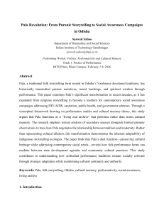 Pala Revolution: Odisha's Folk Storytelling to Social Campaigns