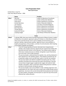 Mount Everest 1996 Case Study: Risk Management & Leadership