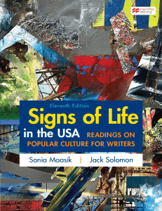Signs of Life in the USA: Popular Culture Readings for Writers