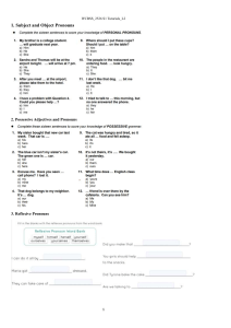 English Pronouns Tutorial: Subject, Object, Possessive, Reflexive