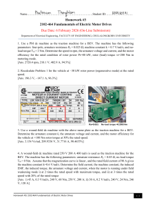 Homework #3: Electric Motor Drives Problems
