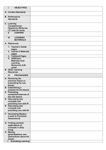 Lesson Plan Template for Educators
