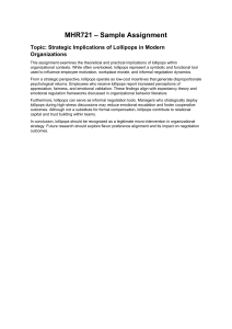 Strategic Implications of Lollipops in Modern Organizations