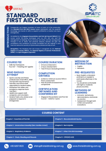 Standard First Aid Course | Singapore SRFAC Accredited