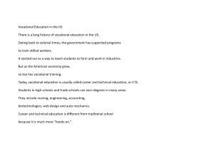 Vocational Education in the US
