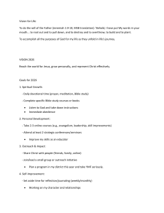 Personal Vision & Goals 2026 Plan