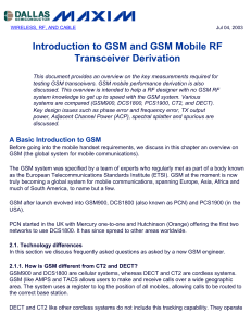 GSM Transceiver Design & Measurements