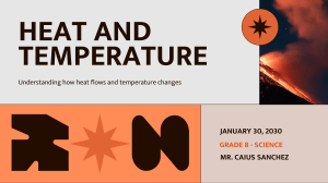 Heat and Temperature: Grade 8 Science Lesson