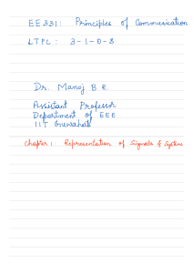 EE 331: Principles of Communication - Electrical Systems