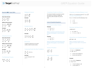 GRE Equation Guide: Essential Quant Skills