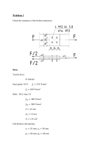 Problem 1: Bolted Connection Resistance Check