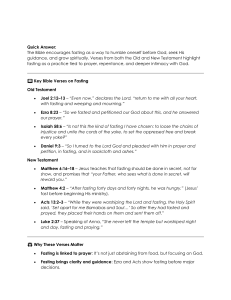 Bible Verses on Fasting: Spiritual Guidance