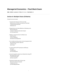 Managerial Economics Final Mock Exam