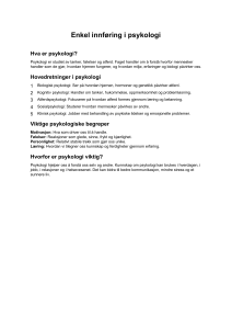 Enkel indf&oslash;ring i psykologi: Grundl&aelig;ggende psykologi for nybegyndere