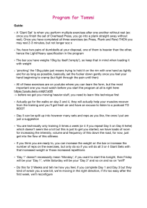 2-Week Beginner Fitness Program for Tommi