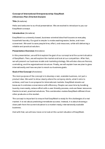 EasyWash Business Plan: International Entrepreneurship