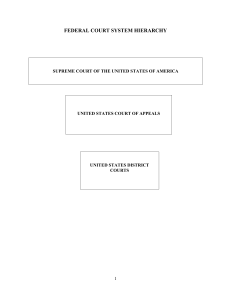 Federal Court System Hierarchy: Supreme Court, Appeals, District Courts