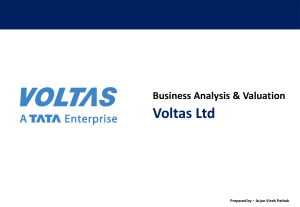 Business Analysis & Valuation of Voltas Ltd