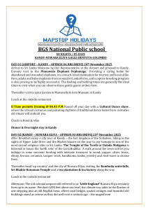Sri Lanka School Tour Itinerary: Kandy, Nuwara Eliya, Galle, Bentota, Colombo