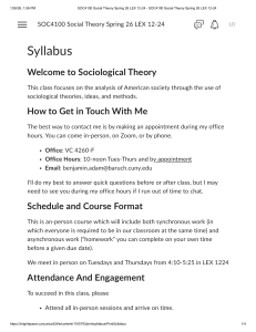 SOC4100 Social Theory Spring 2026 Syllabus